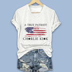 A True Patriot Charlie Kirk Red T-Shirt