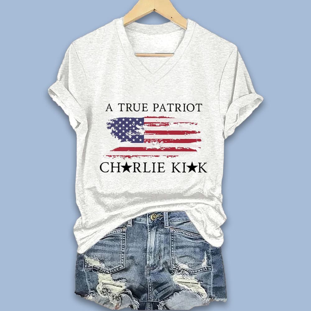 A True Patriot Charlie Kirk Red T-Shirt