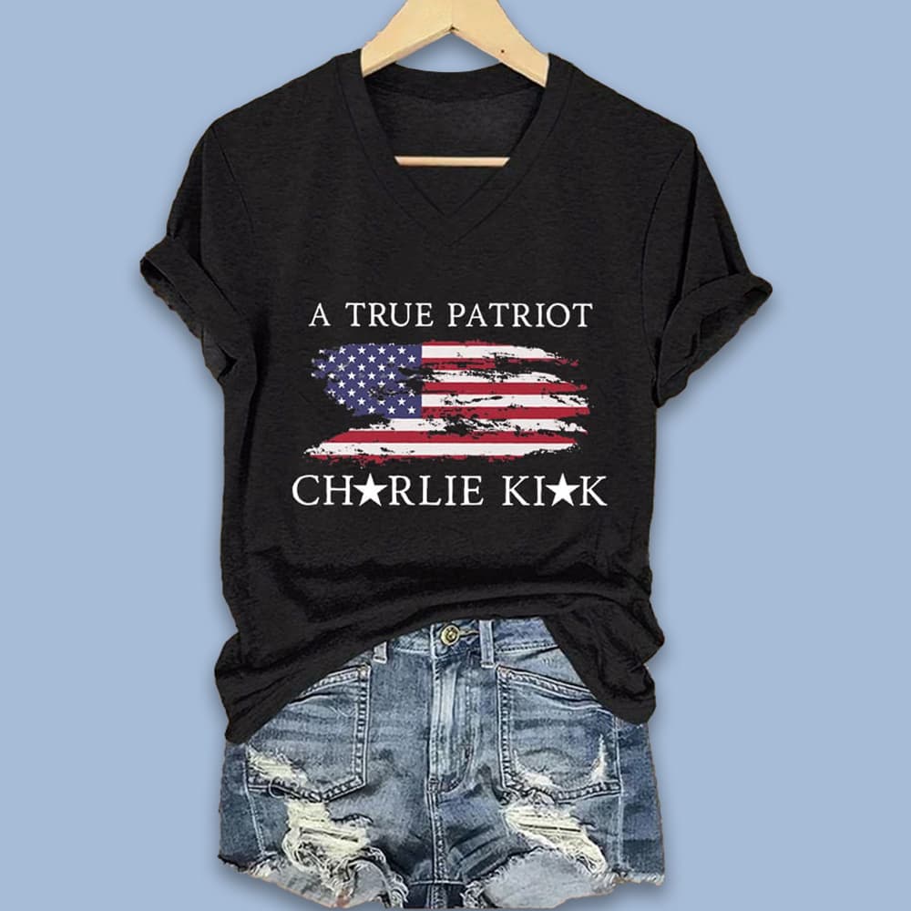 A True Patriot Charlie Kirk Red T-Shirt