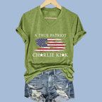 A True Patriot Charlie Kirk Red T-Shirt