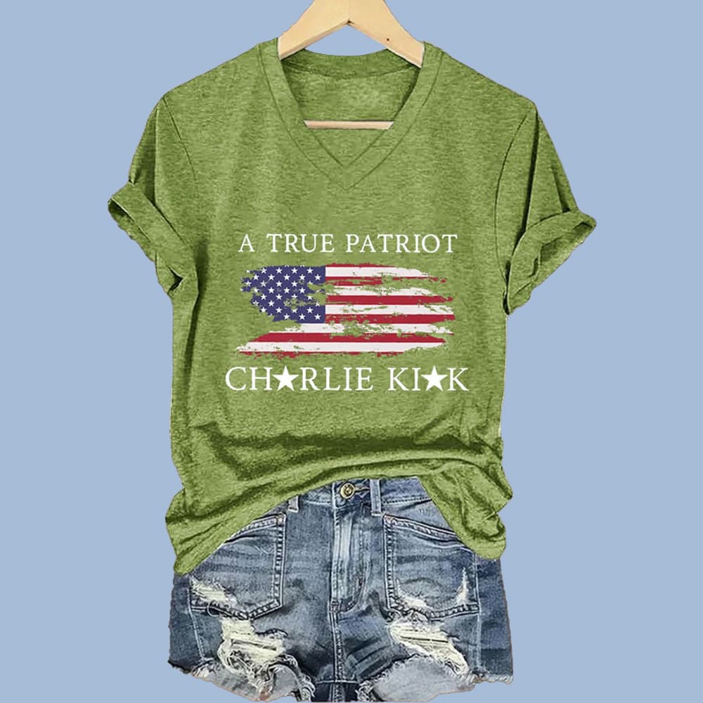 A True Patriot Charlie Kirk Red T-Shirt