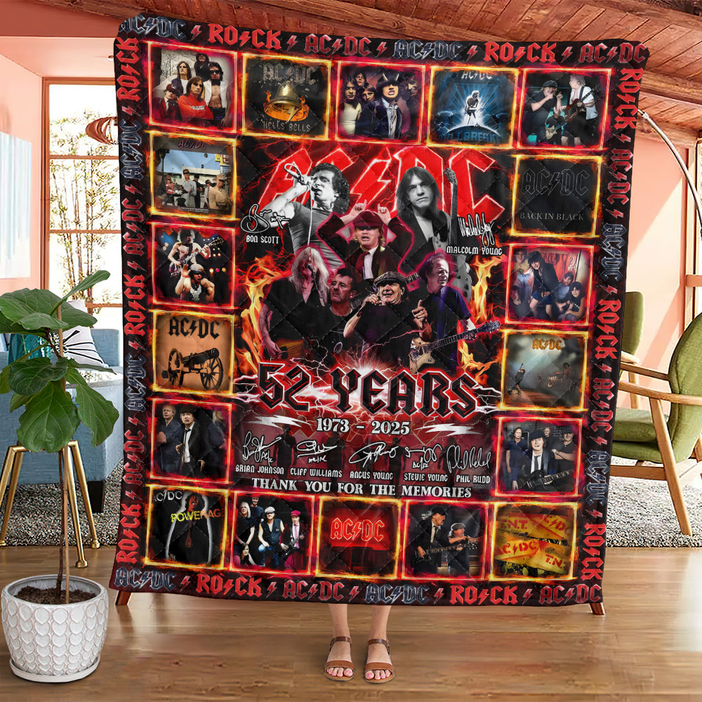 AC/DC 52 Years Quilt Blanket – MAITM12648