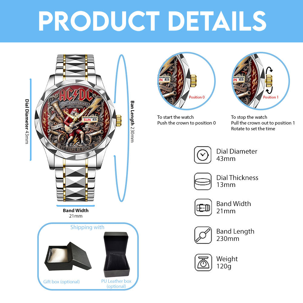 AC/DC Alloy Luxury Quartz Watch - TANTN20552