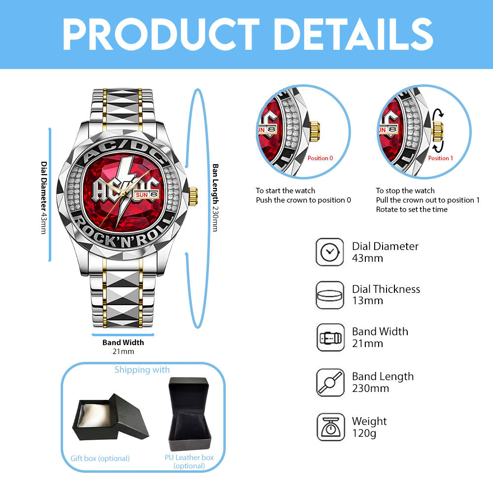 AC/DC Alloy Luxury Quartz Watch - TANTN20915