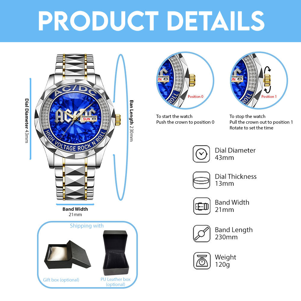 AC/DC Alloy Luxury Quartz Watch - TANTN20916