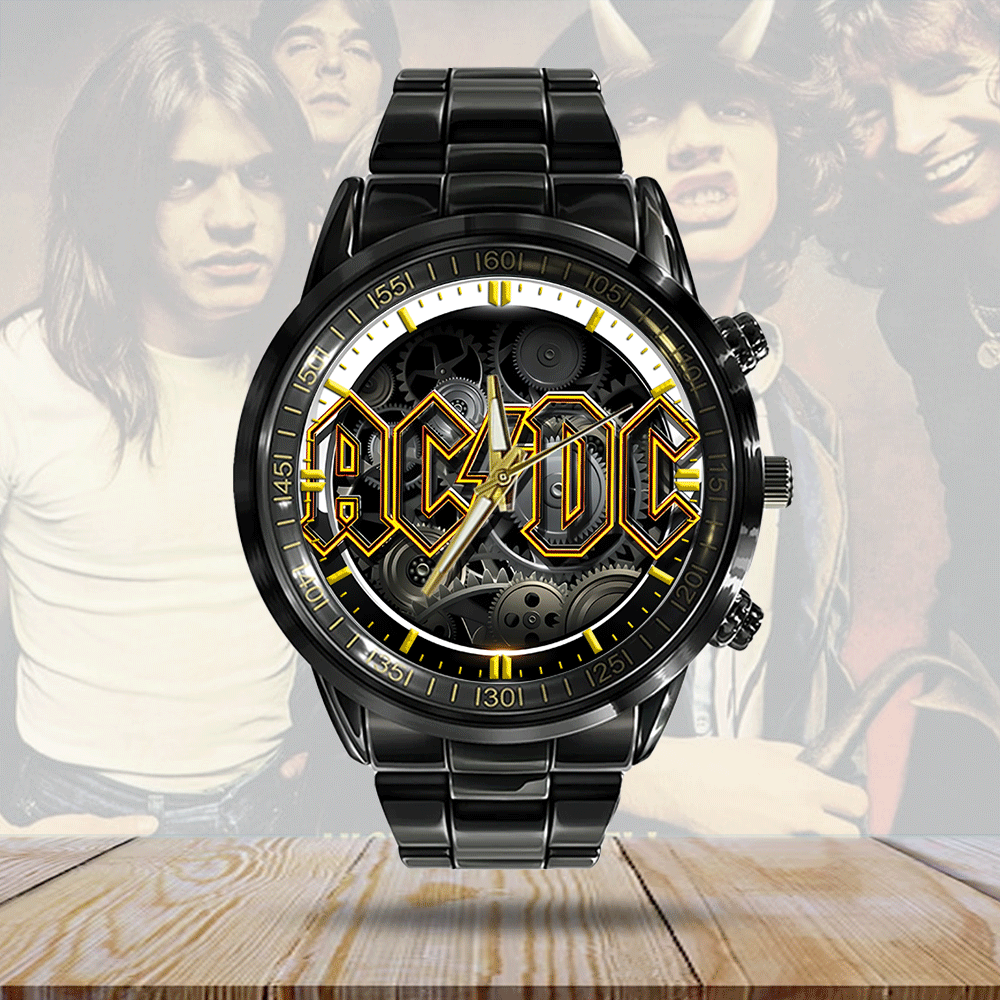 AC/DC Black Stainless Steel Watch - ANHNV 6161