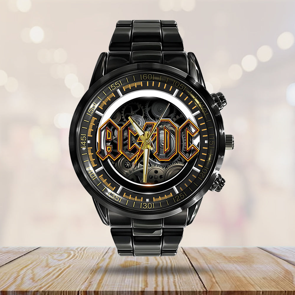 AC/DC Black Stainless Steel Watch - GNE 1222