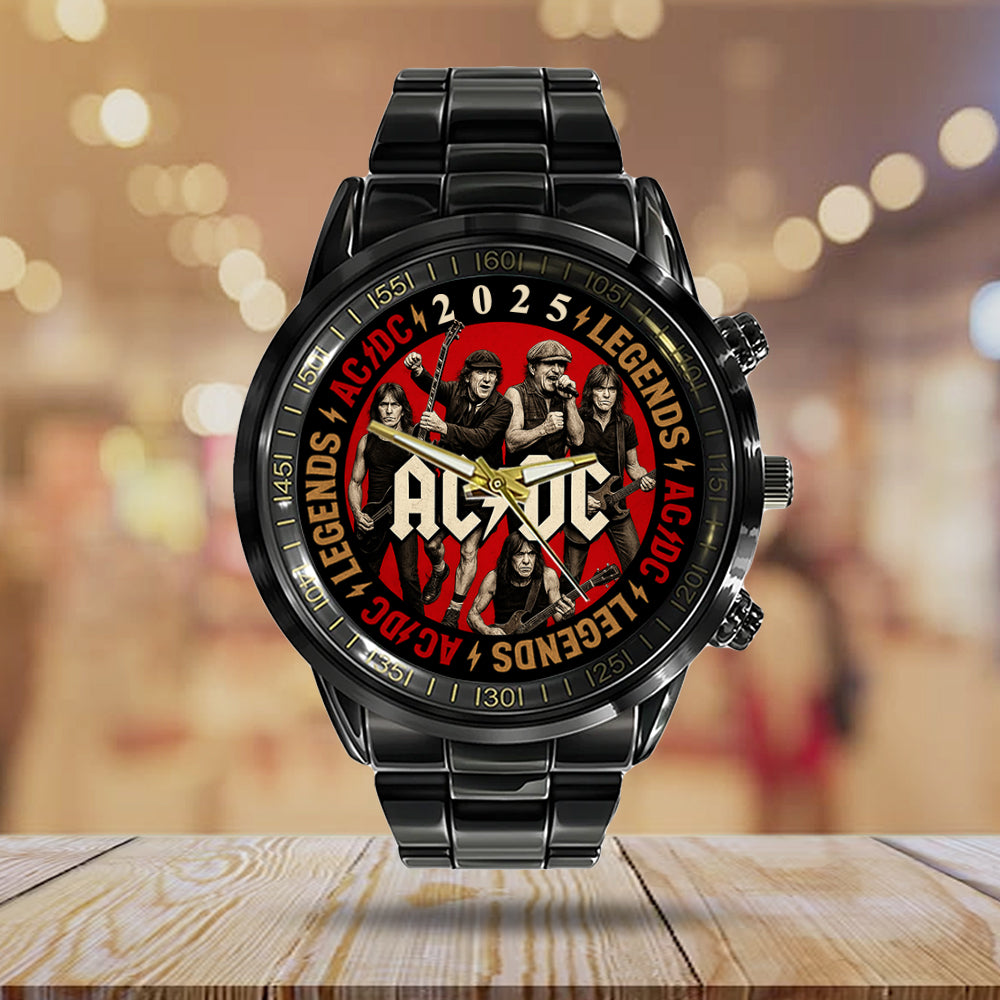AC/DC Black Stainless Steel Watch - GNE NEW274