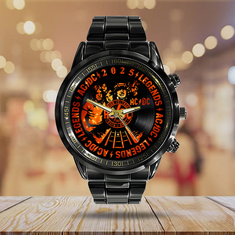 AC/DC Black Stainless Steel Watch - GNE NEW276