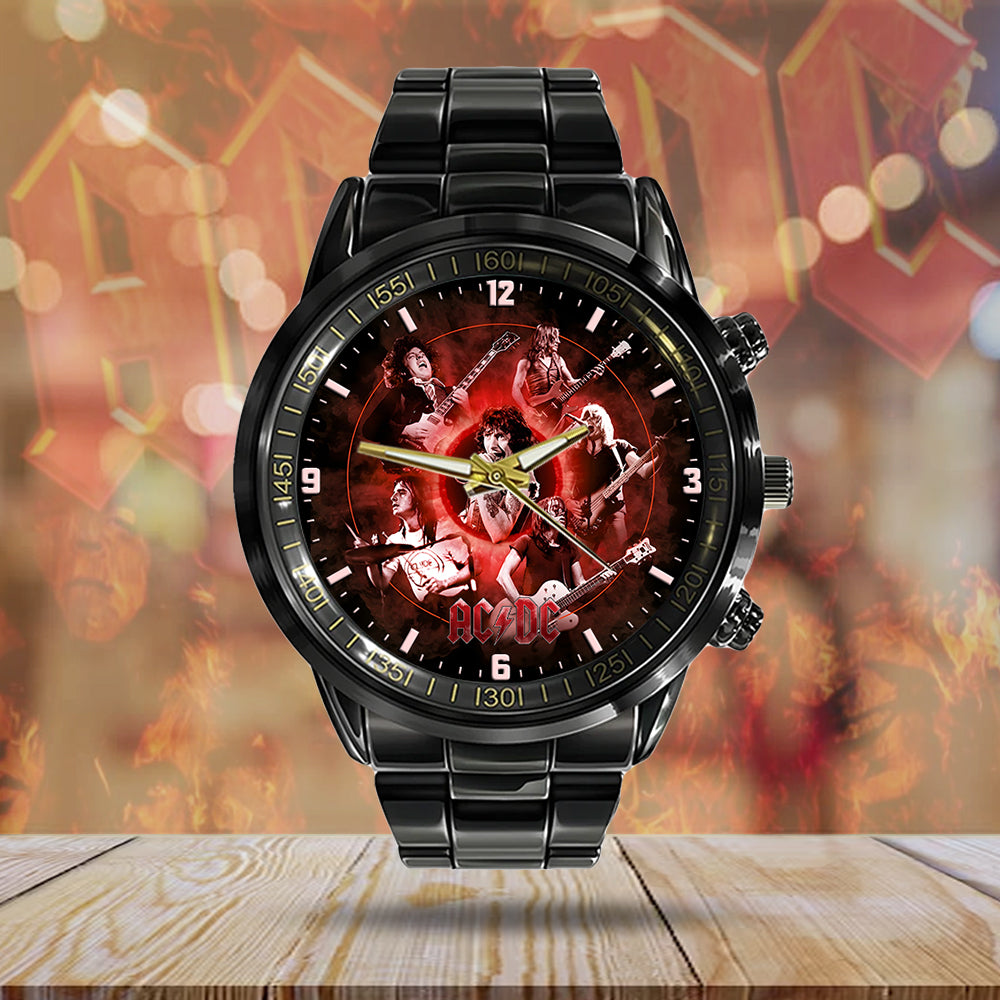 AC/DC Black Stainless Steel Watch - MAITM 7898