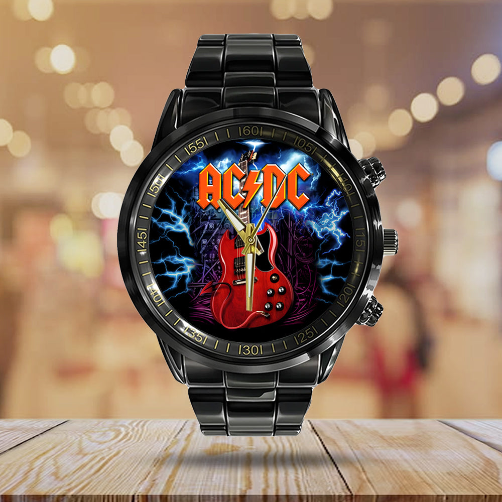 AC/DC Black Stainless Steel Watch - TANTN 12284