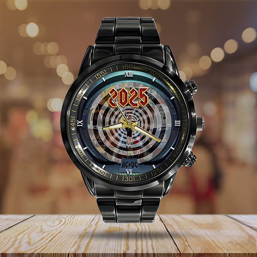 AC/DC Black Stainless Steel Watch - GNE NEW34