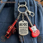 AC/DC High Voltage Album 50th Anniversary 1976-2026 Keychain