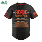 AC/DC PWR UP Tour 2026 Baseball Jersey With Tour Dates