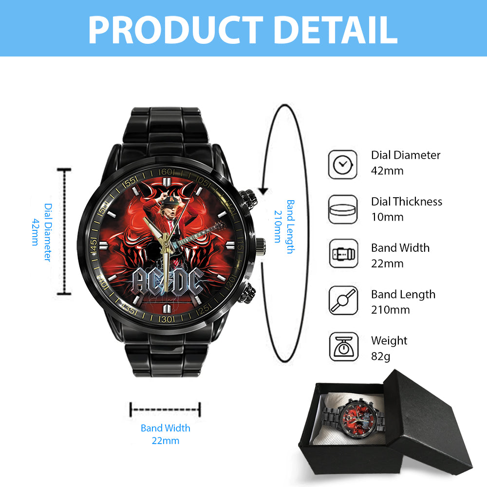 AC/DC Black Stainless Steel Watch - GNE 1330