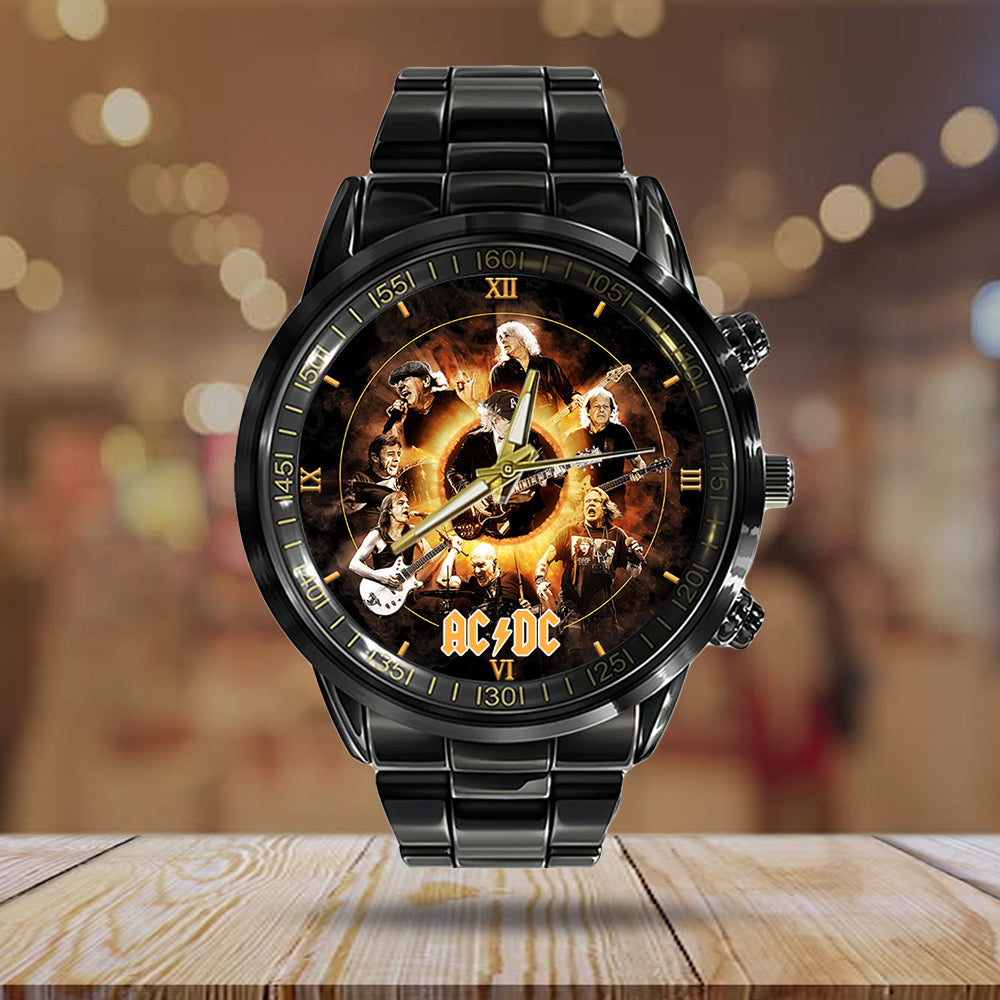 AC/DC Black Stainless Steel Watch - HOATT 7842