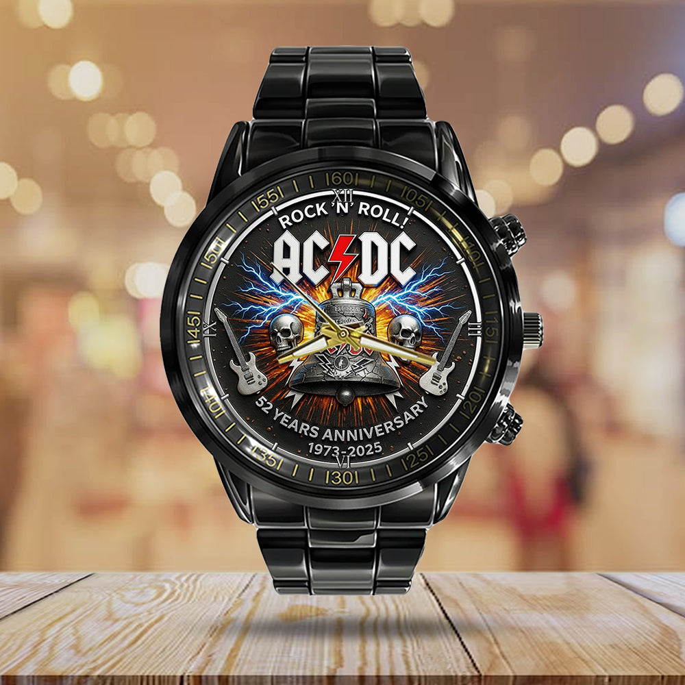 AC/DC 52 Years Anniversary Black Stainless Steel Watch – TMTHU1386
