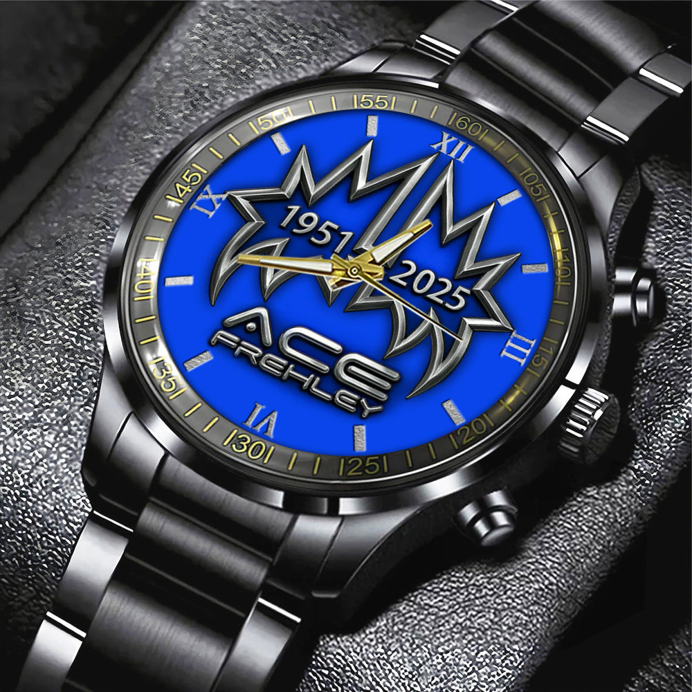 Ace Frehley Black Stainless Steel Watch - TMTHU1599