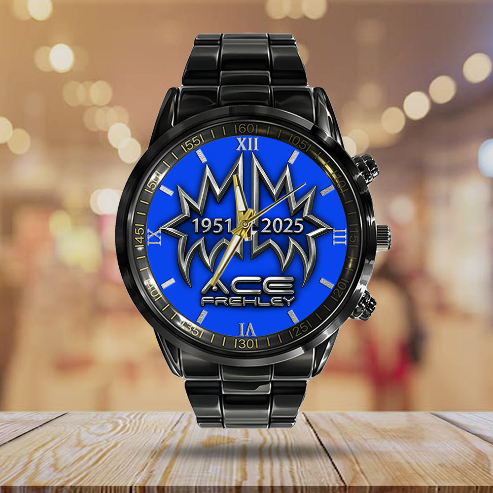 Ace Frehley Black Stainless Steel Watch - TMTHU1599