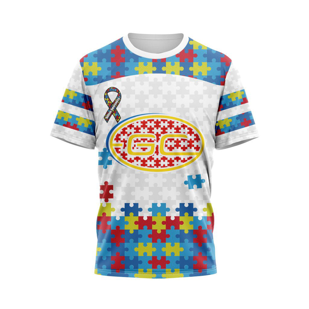 AFL Gold Coast Football Club Autism Awareness Personalized Hoodie T Shirt