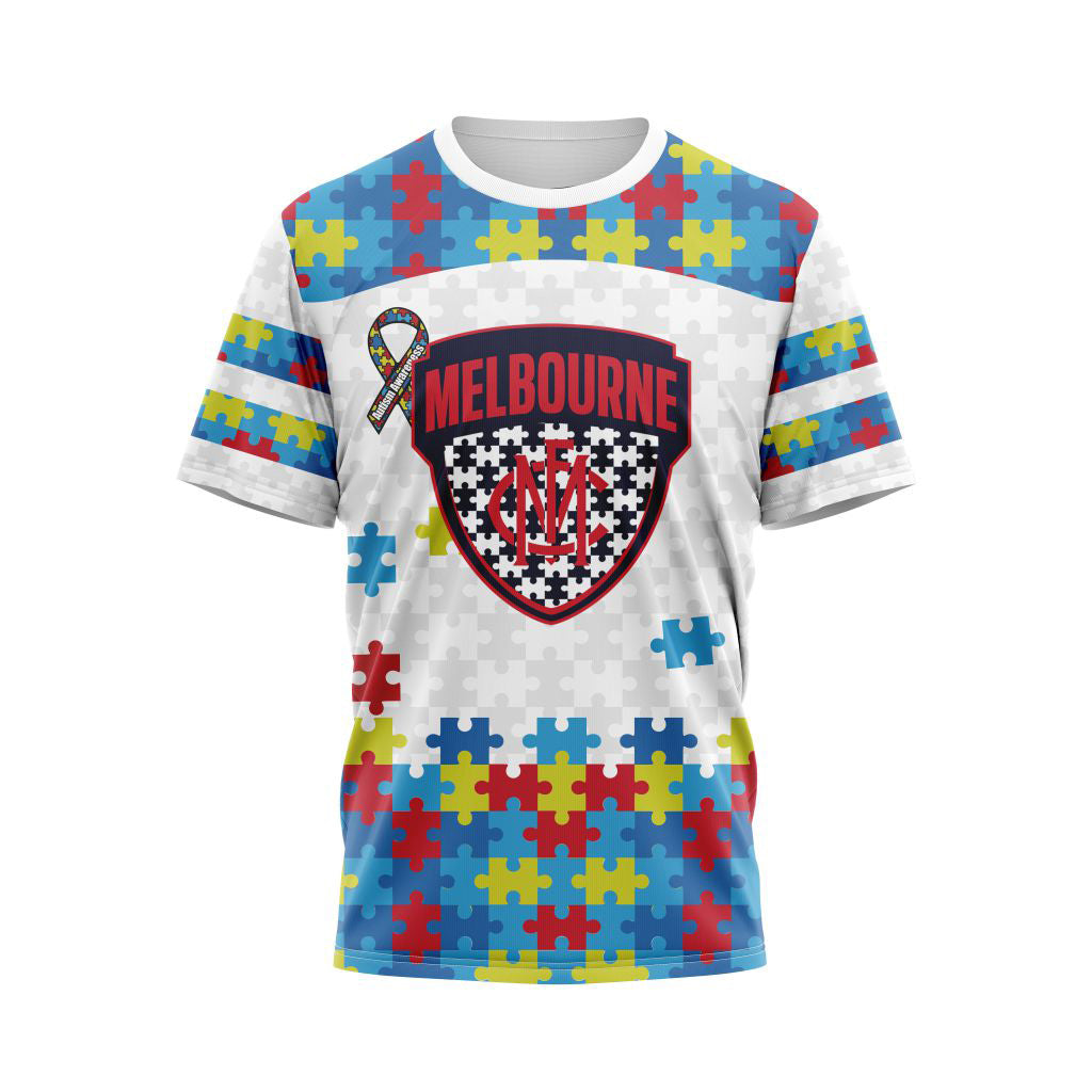 AFL Melbourne Football Club Autism Awareness Personalized Hoodie T Shirt