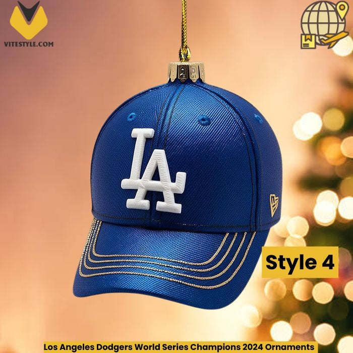 Los Angeles Dodgers World Series Champions 2024 Ornaments