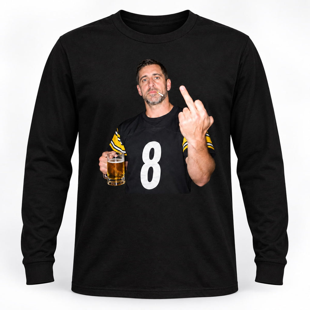 Aaron Rodgers Smoking Beer Middle Finger Shirt