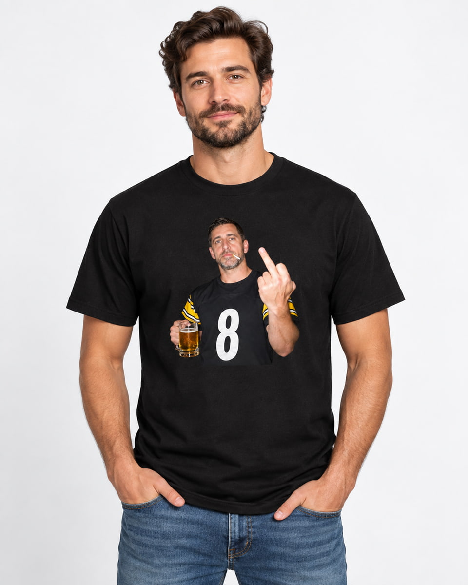 Aaron Rodgers Smoking Beer Middle Finger Shirt