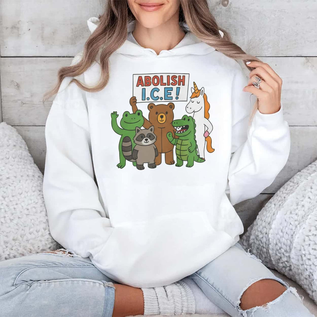 Abolish ICE Frog Unicorn Raccoon Bear Dinosaur Protest Shirt