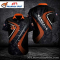 Cincinnati Bengals Tiger Stripe Hawaiian Shirt – Geometric Fan Design