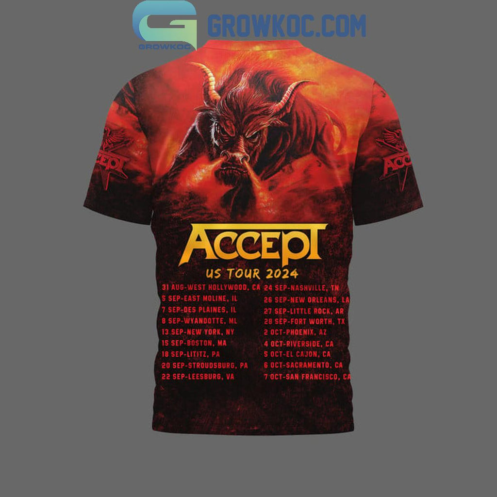 Accept US Tour 2024 With Schedule Hoodie T Shirt