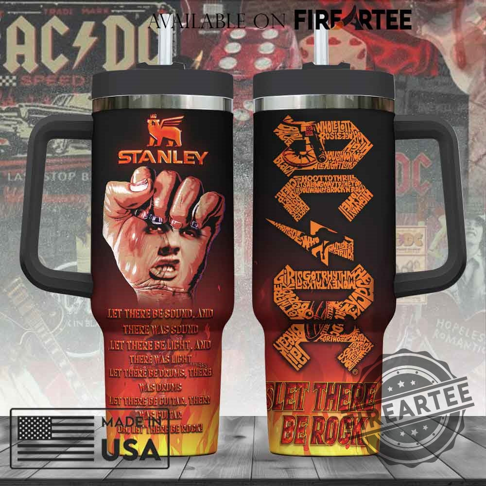 AC/DC “Let There Be Rock” Custom Stanley Tumbler