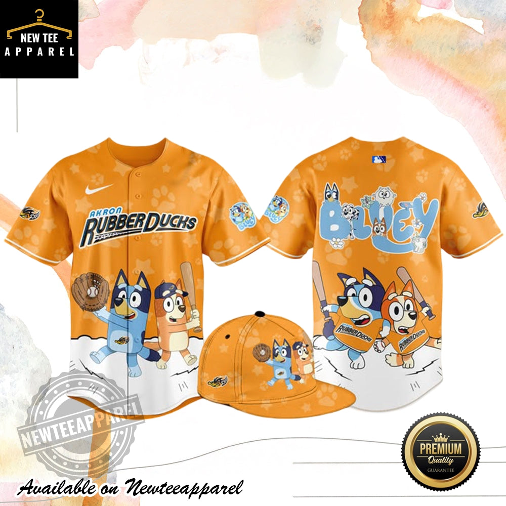 Akron Rubberducks Bluey Baseball Jersey