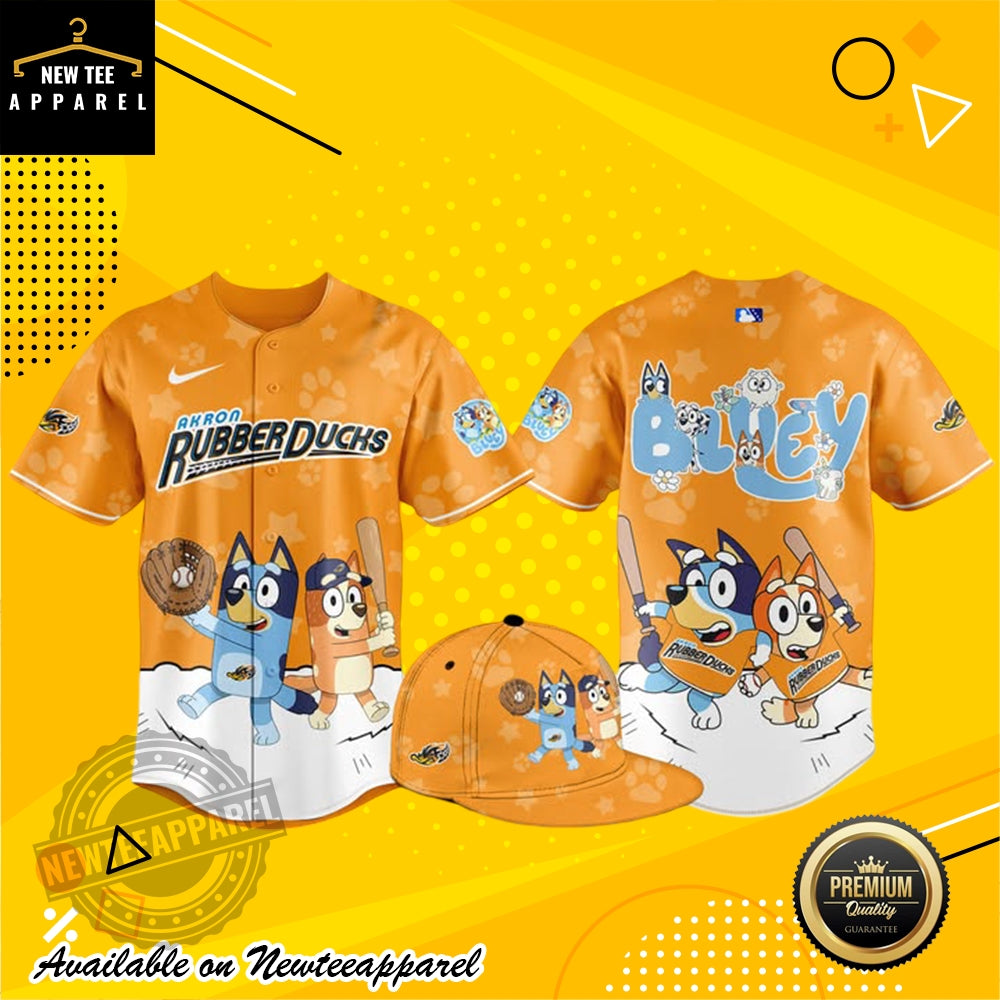 Akron Rubberducks Bluey Baseball Jersey