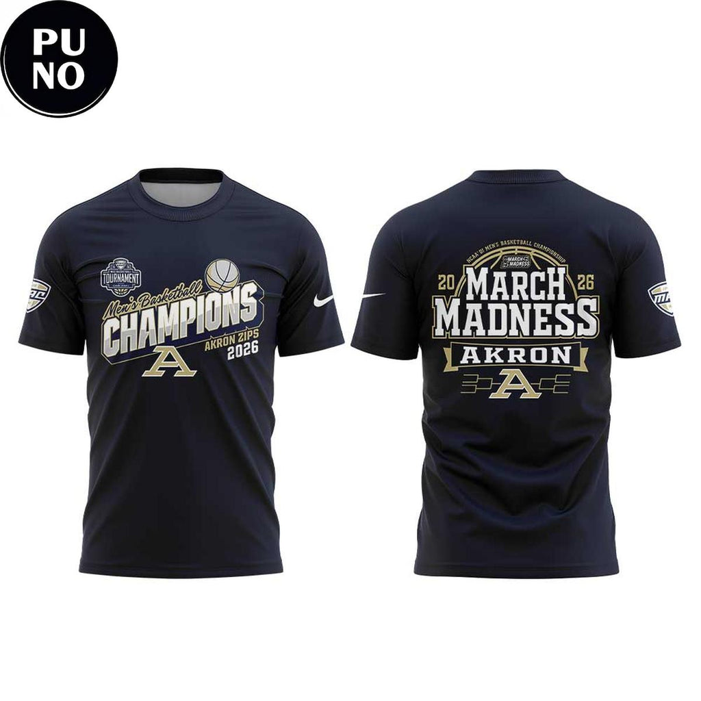 Akron Zips Men's Basketball 2026 MAC Champions Hoodie T-Shirt