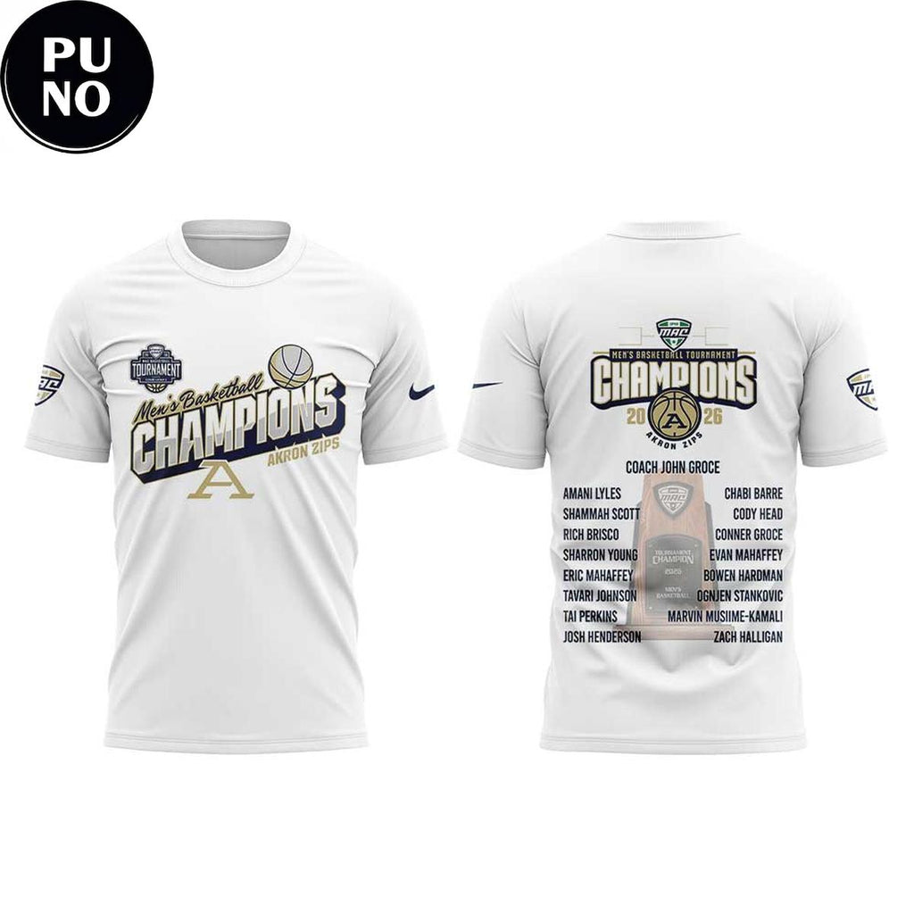 Akron Zips Men's Basketball 2026 MAC Champions Hoodie T-Shirt