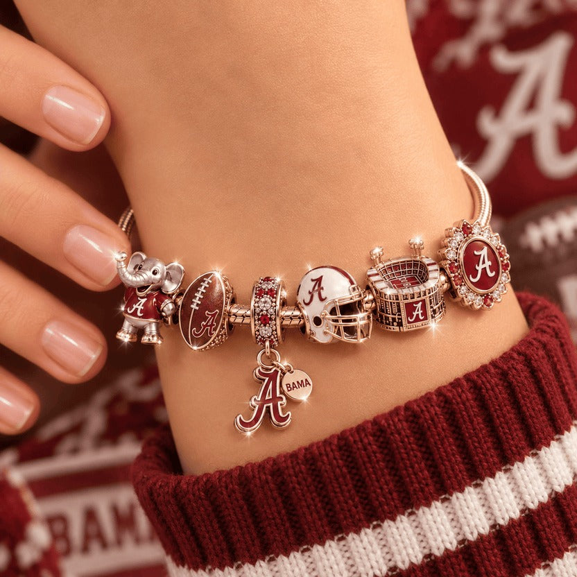 Alabama Crimson Tide Pandora Charm Bracelet