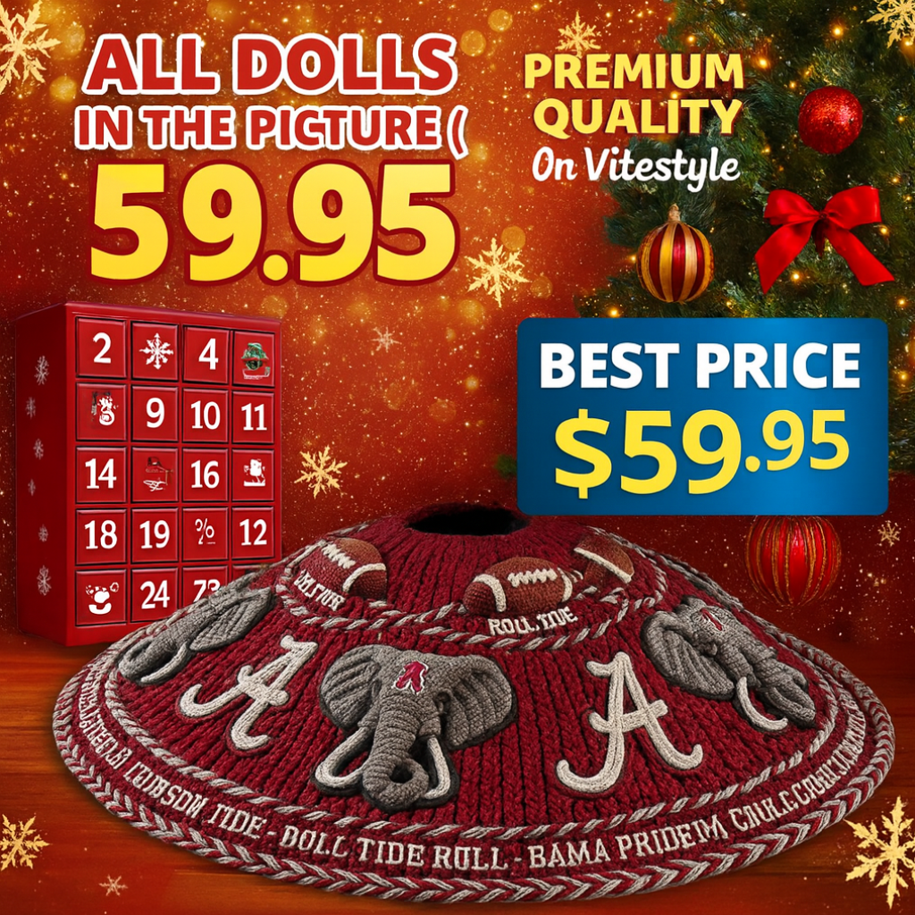 NEW Alabama Crimson Tide Christmas Tree Skirt