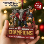 Alabama Crimson Tide Champion in a Row Ornament
