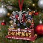 Alabama Crimson Tide Champion in a Row Ornament