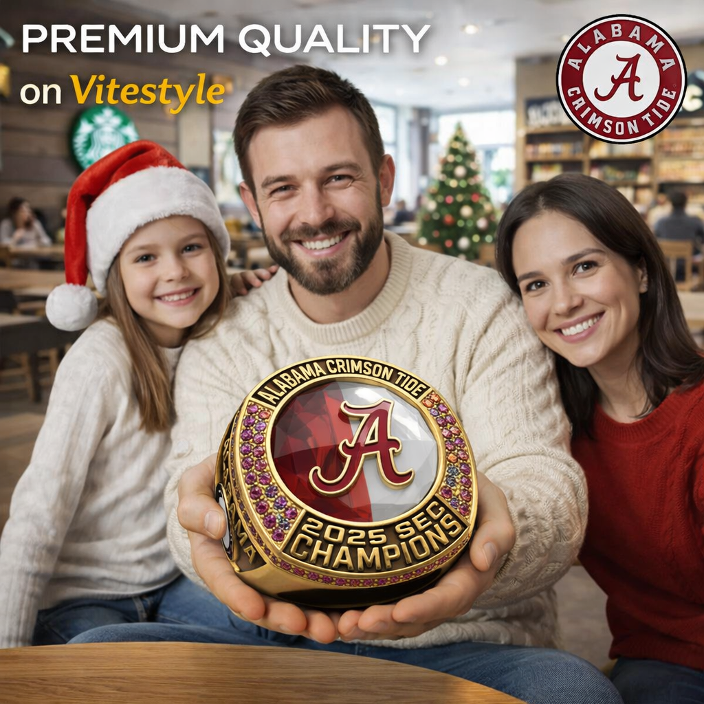 NEW COLLECTION Alabama Crimson Tide SEC Championship 3D Ring