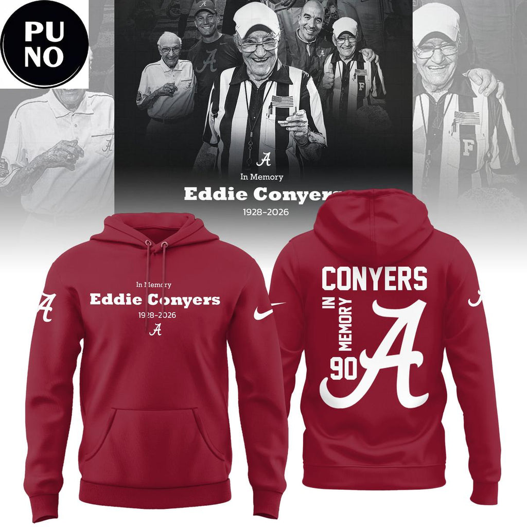 Alabama Crimson Tide Eddie Conyers Thank You For The Memories 1928-2026 Hoodie T-Shirt