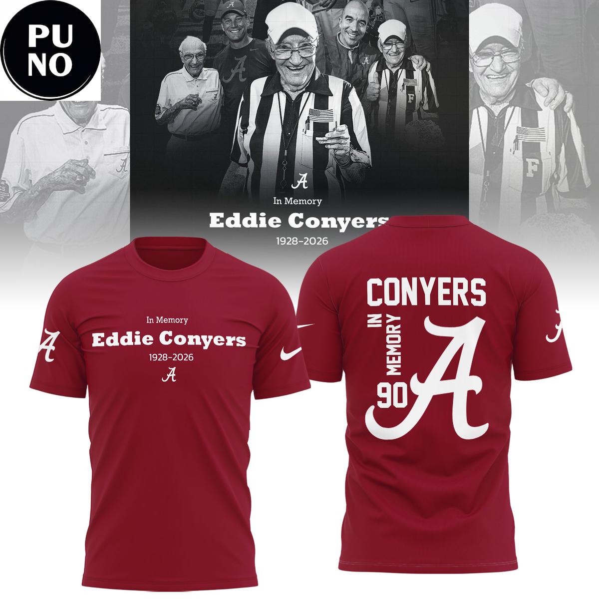 Alabama Crimson Tide Eddie Conyers Thank You For The Memories 1928-2026 Hoodie T-Shirt