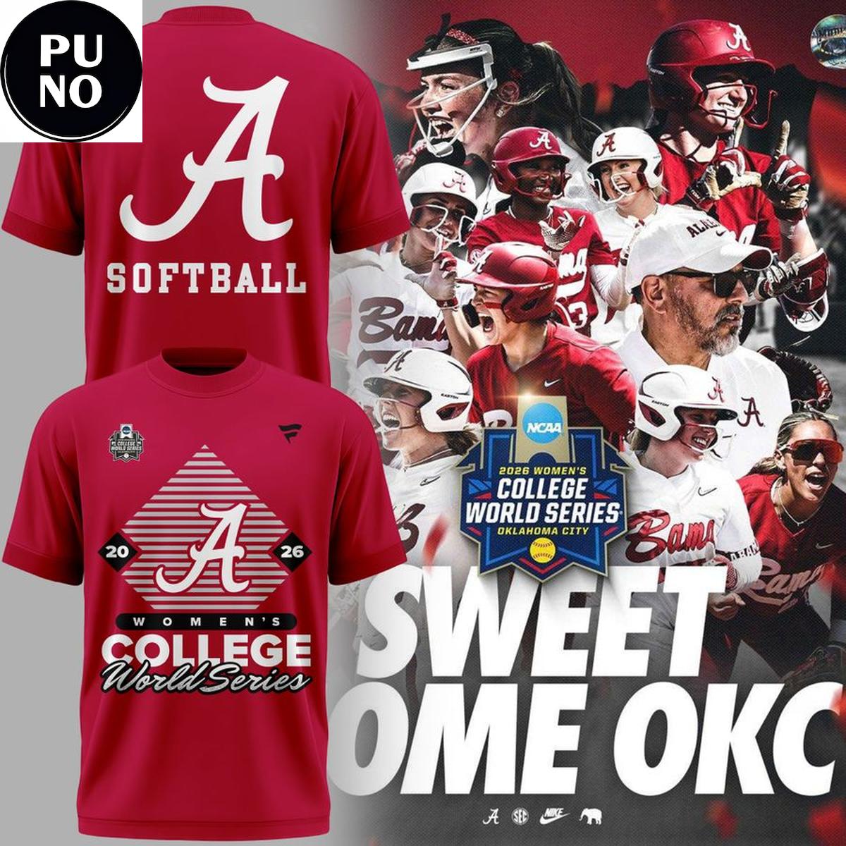 Alabama Crimson Tide Softball 2026 Women's College World Series For Fans Shirt