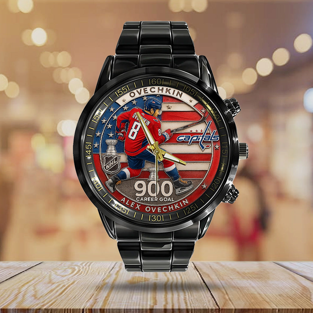 Alex Ovechkin x Washington Capitals Black Stainless Steel Watch - TANTN18399