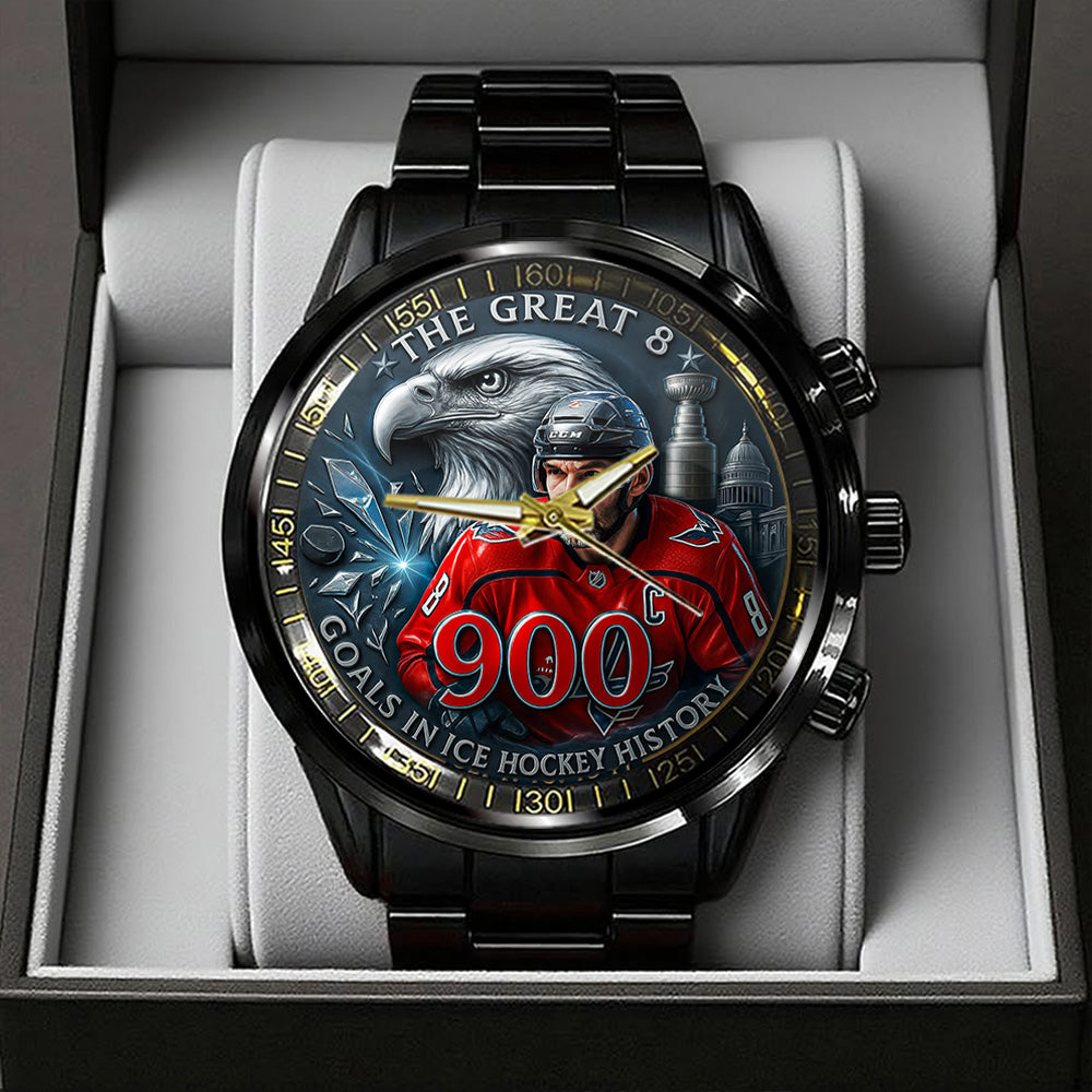 Alex Ovechkin x Washington Capitals Black Stainless Steel Watch - TANTN18403