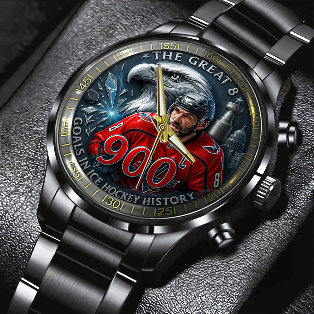 Alex Ovechkin x Washington Capitals Black Stainless Steel Watch - TANTN18403