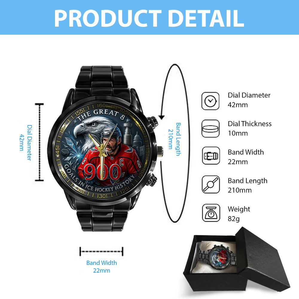 Alex Ovechkin x Washington Capitals Black Stainless Steel Watch - TANTN18403
