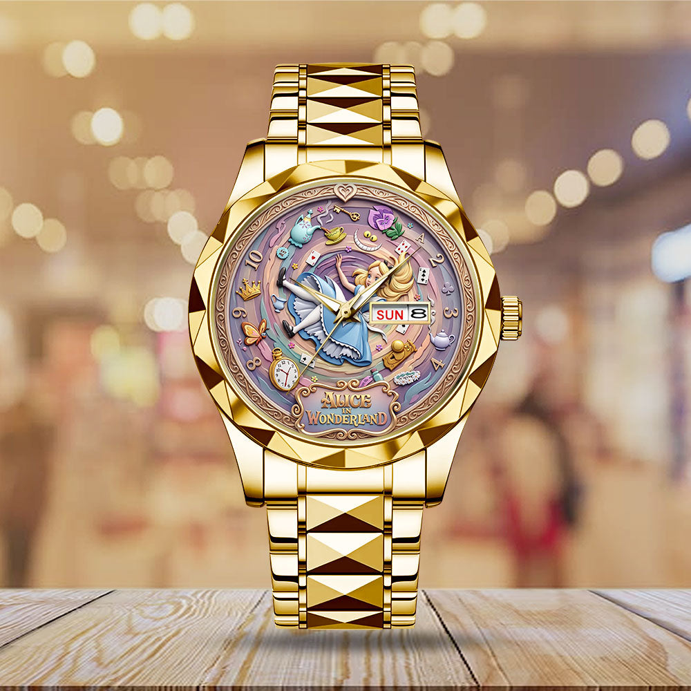 Alice in Wonderland Alloy Luxury Quartz Watch - TMTHU8007