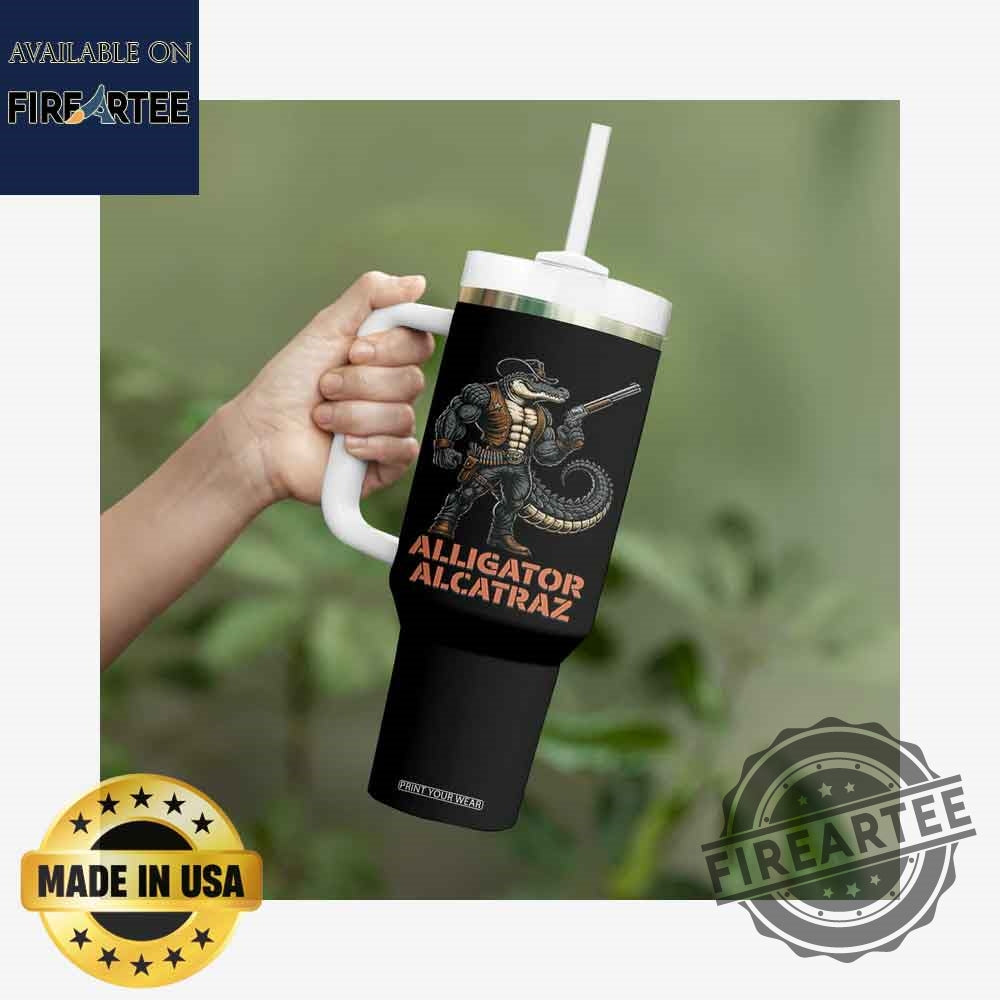 Alligator Alcatraz Gunslinger Tumbler With Handle